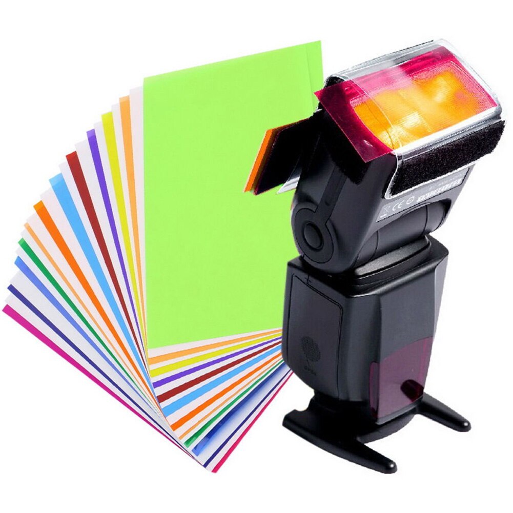 12pc Strobist Flash Color card diffuser Lighting Gel