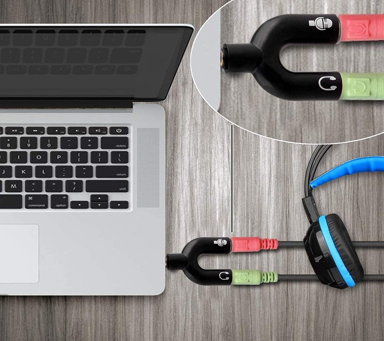 Boya 3.5mm convert 2in1 for mic and speakers (IndianRed)