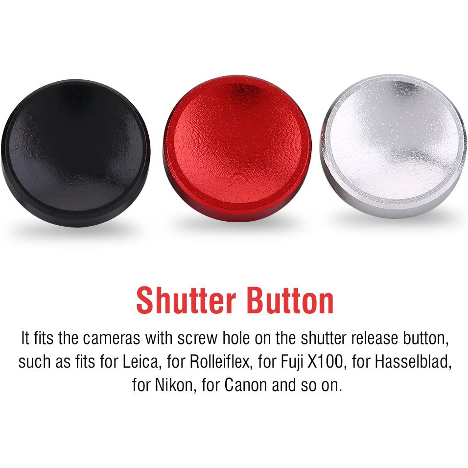 Fujifilm 3PCS Camera Button, Aluminium Alloy Shutter Button with Concave Surface