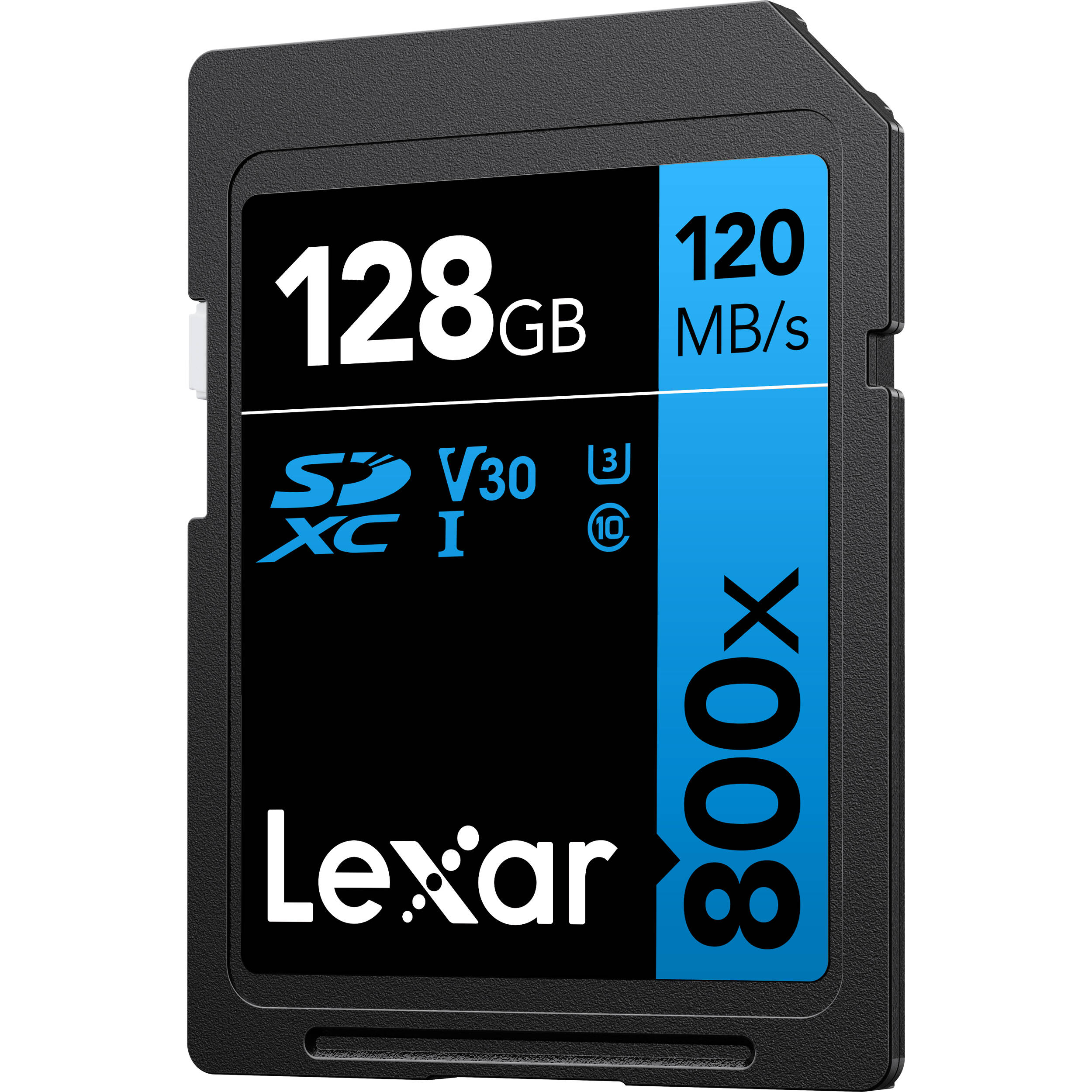 Lexar 128GB High-Performance 800x UHS-I SDHC Memory Card (BLUE Series)