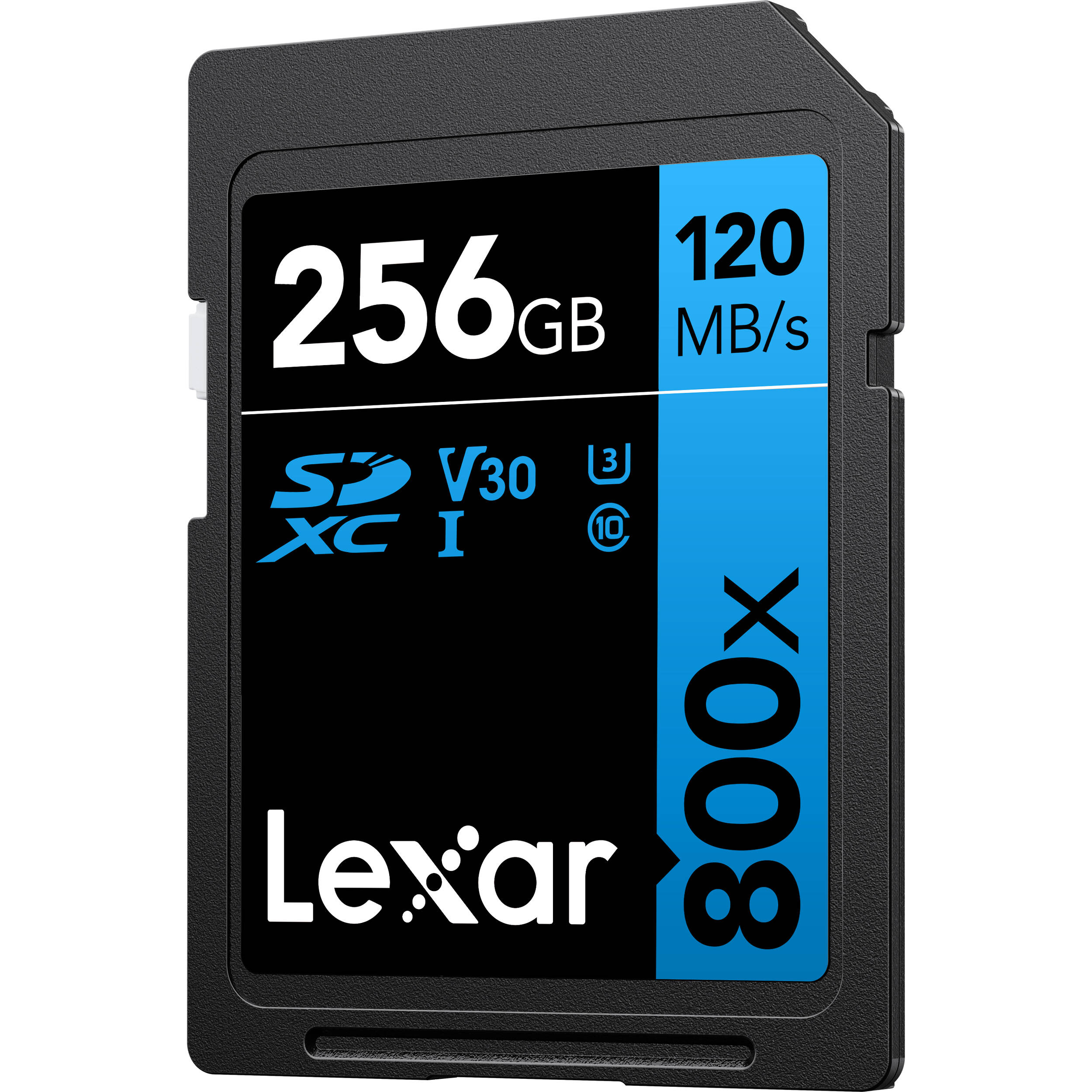 Lexar 256GB High-Performance 800x UHS-I SDHC Memory Card (BLUE Series)