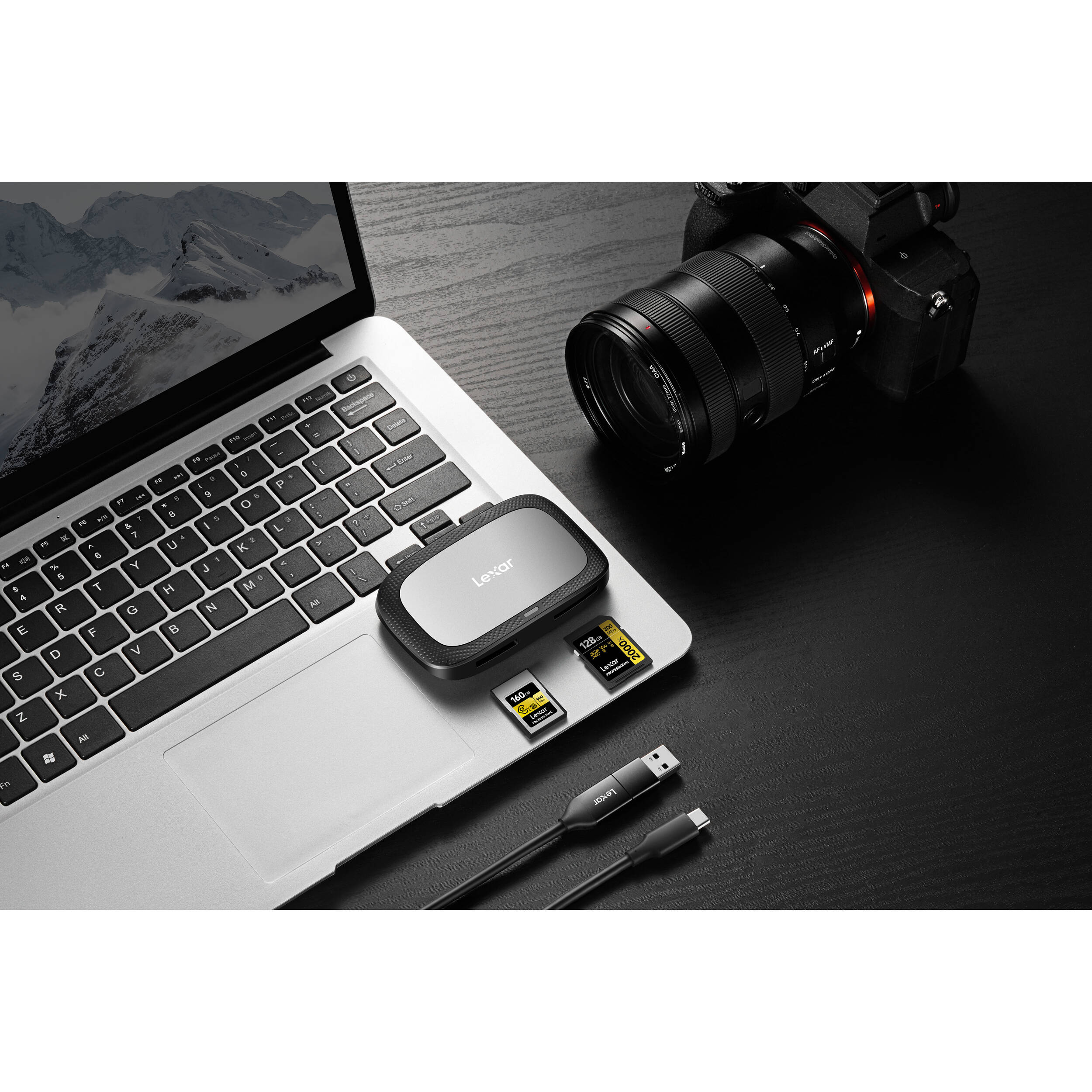 Lexar Professional Dual-Slot USB 3.2 Gen 2 Type-C Card Reader (CFexpress Type A, SD)