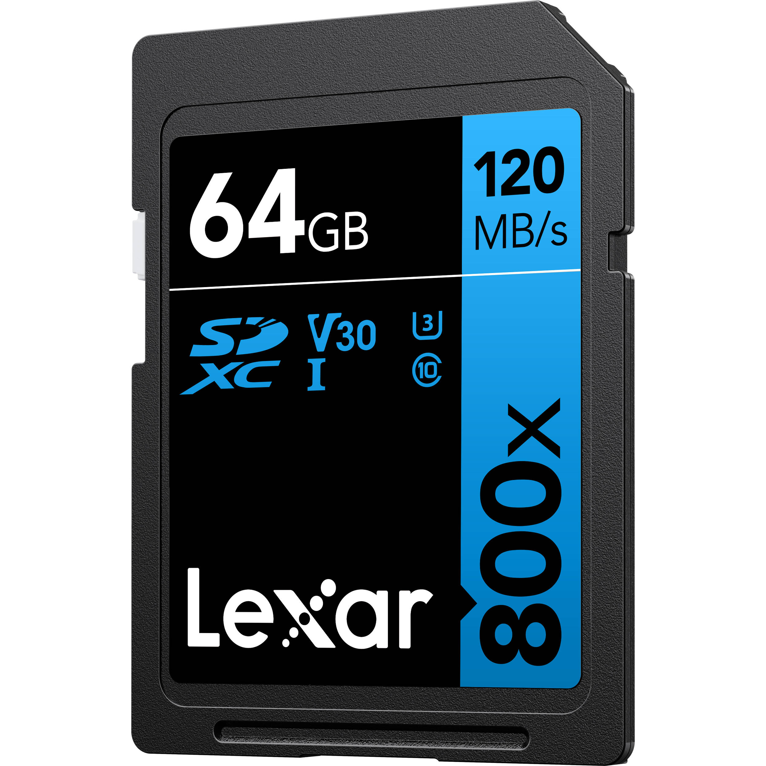 Lexar 64GB High-Performance 800x UHS-I SDHC Memory Card (BLUE Series)