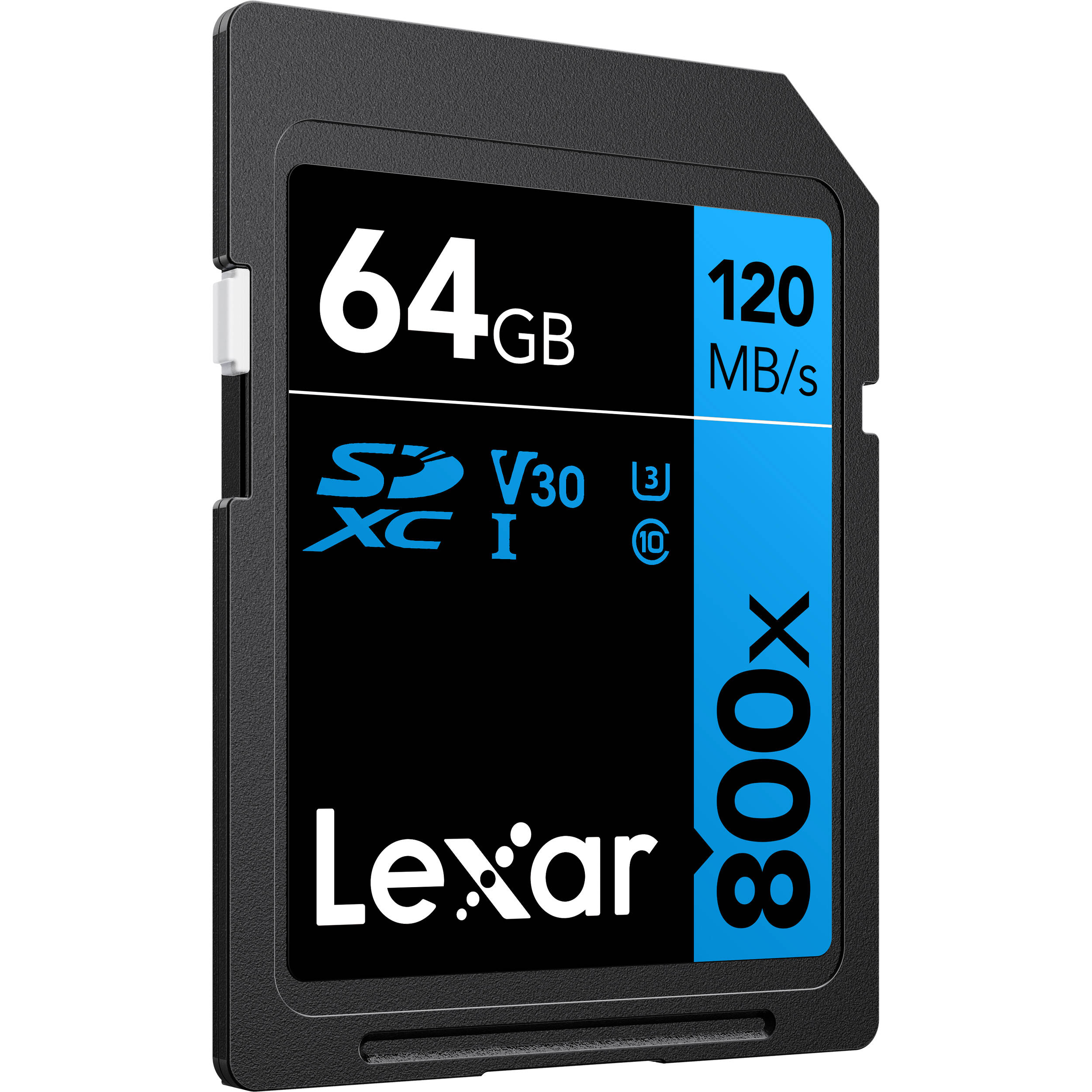 Lexar 64GB High-Performance 800x UHS-I SDHC Memory Card (BLUE Series)