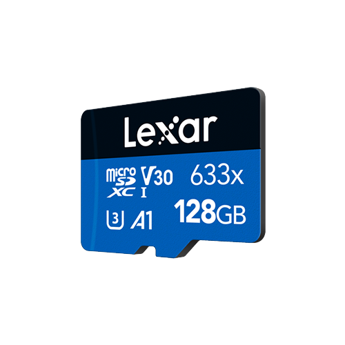 Lexar 128GB High-Performance 633x UHS-I microSDHC Memory Card with SD Adapter