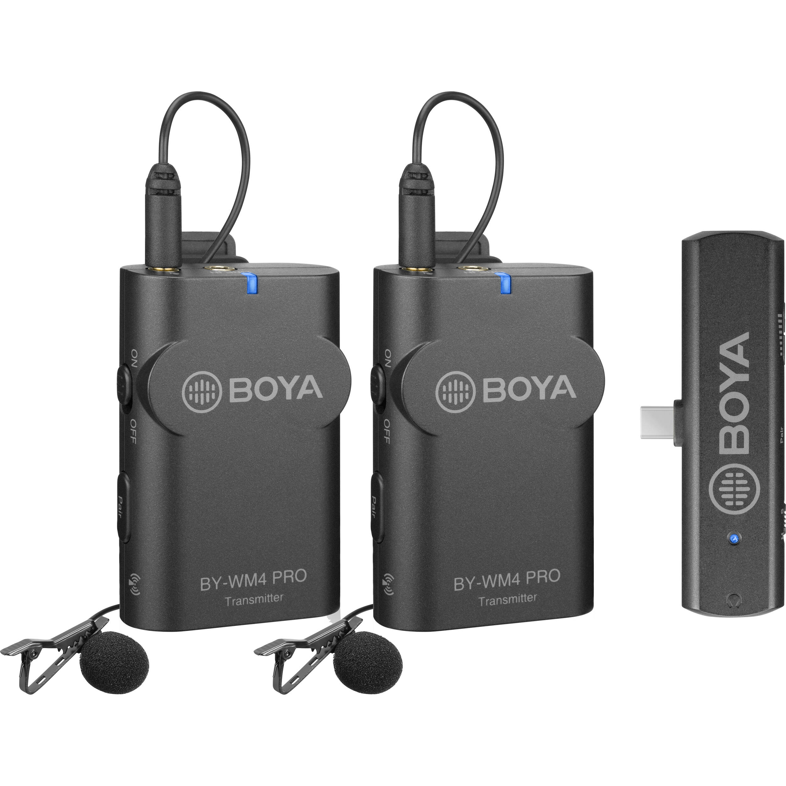 BOYA BY-WM4 PRO-K6 Two-Person Digital Wireless Omni Lavalier Microphone System for USB-C Devices (2.4 GHz)
