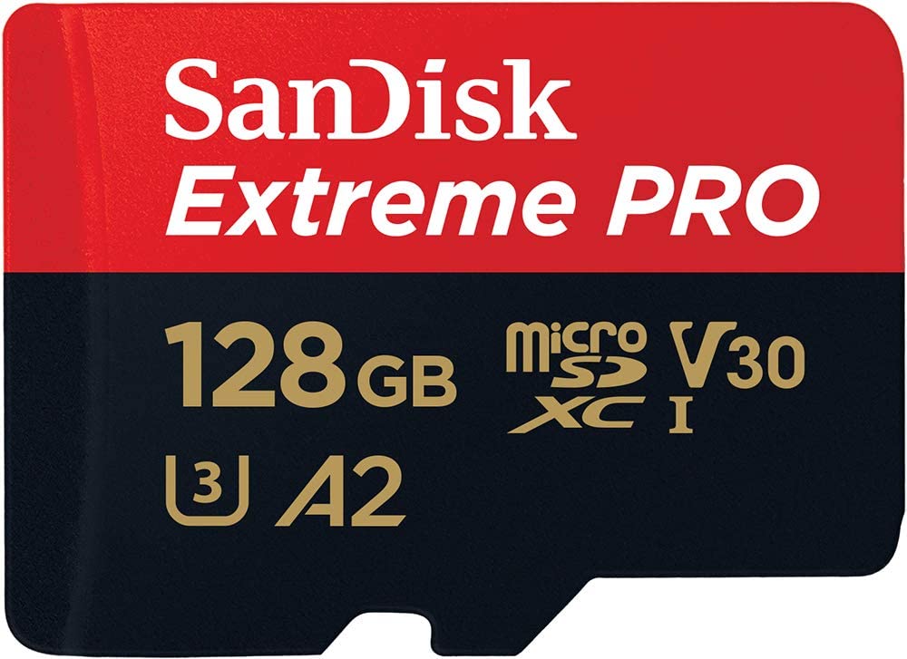 SanDisk Extreme Pro microSD UHS I Card 128GB for 4K Video 200MB/s Read