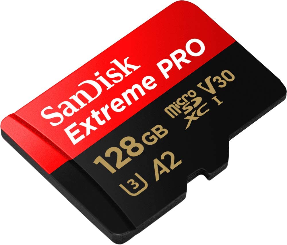SanDisk Extreme Pro microSD UHS I Card 128GB for 4K Video 200MB/s Read