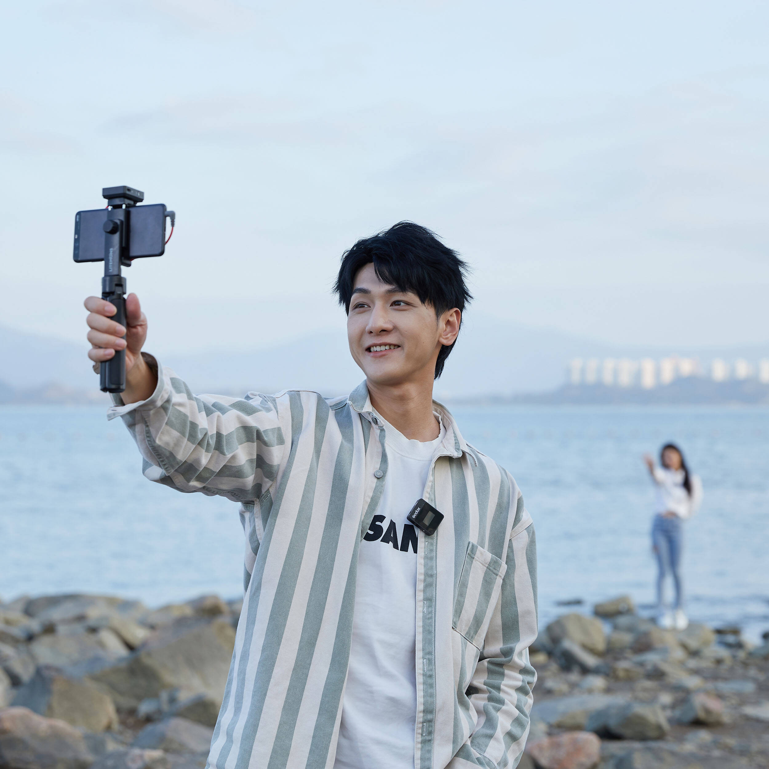 Godox MoveLink II M2 Compact 2-Person Wireless Microphone System for Cameras & Smartphones with 3.5mm (2.4 GHz, Black)