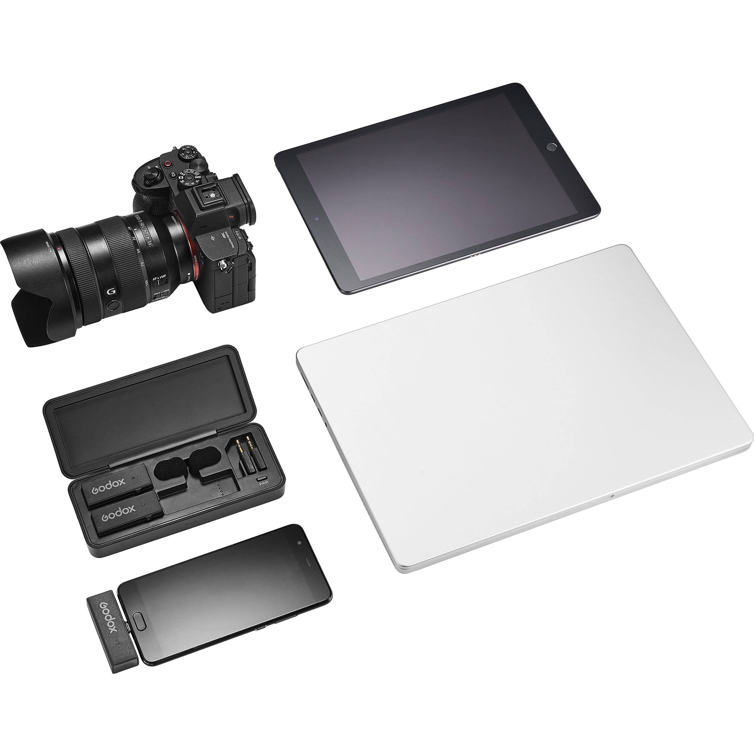 Godox MoveLink Mini UC 2-Person Wireless Microphone System for Cameras & Mobile Devices (2.4 GHz, Classic Black)